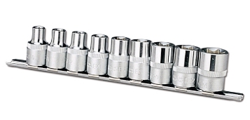 9Pcs 1/2 Dr. Socket Set (Star)