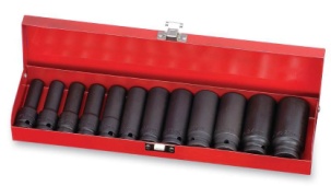 12Pcs 1/2 Impact Deep Socket Set